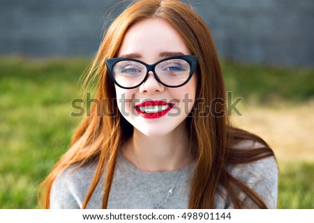 Teen girl glasses facial