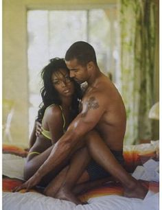 Beautiful black couple love