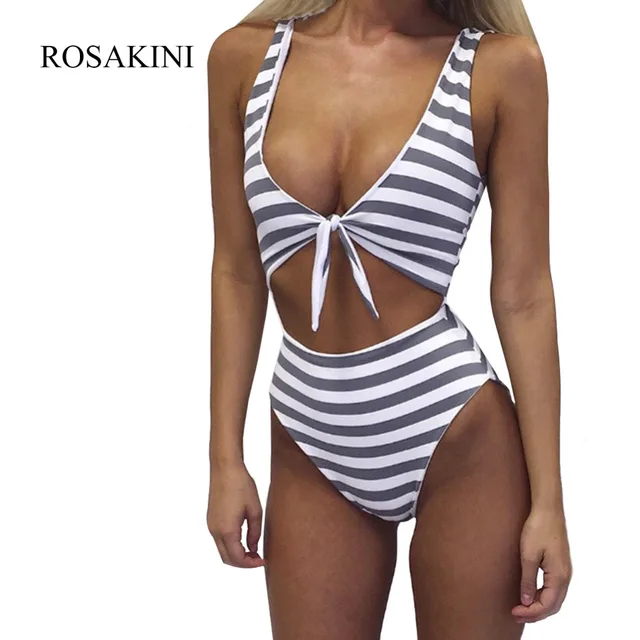 Young teen girl one piece swimsuit strip