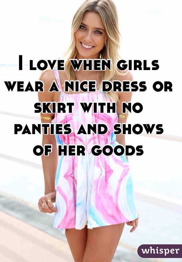 panties skirts Under girls no