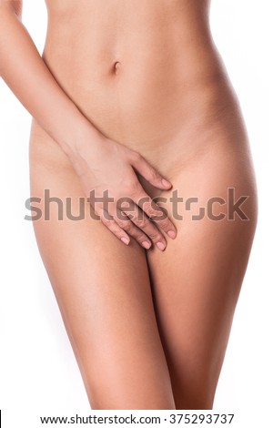 Naked woman private parts up close