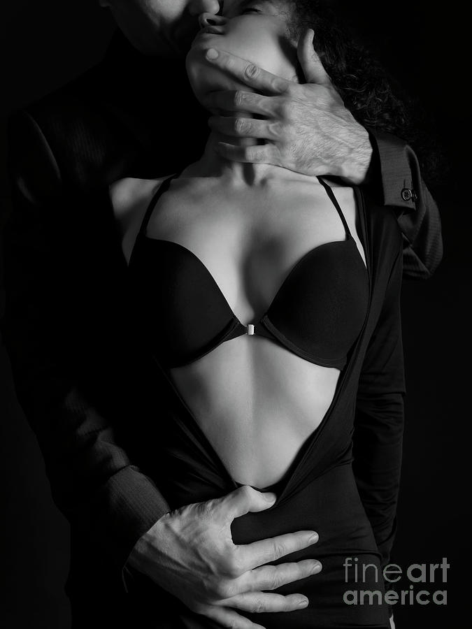 Sensual couples black and white