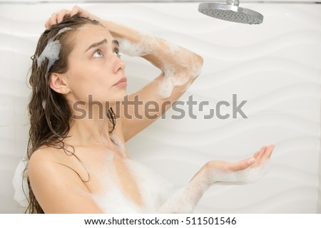 Beautiful blonde teen shower