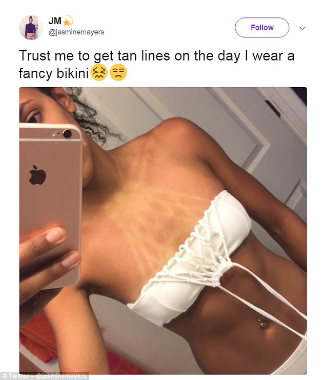 Mirror selfies young teen girl tan lines