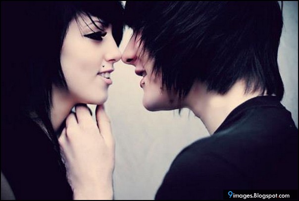 Cute emo couples kissing