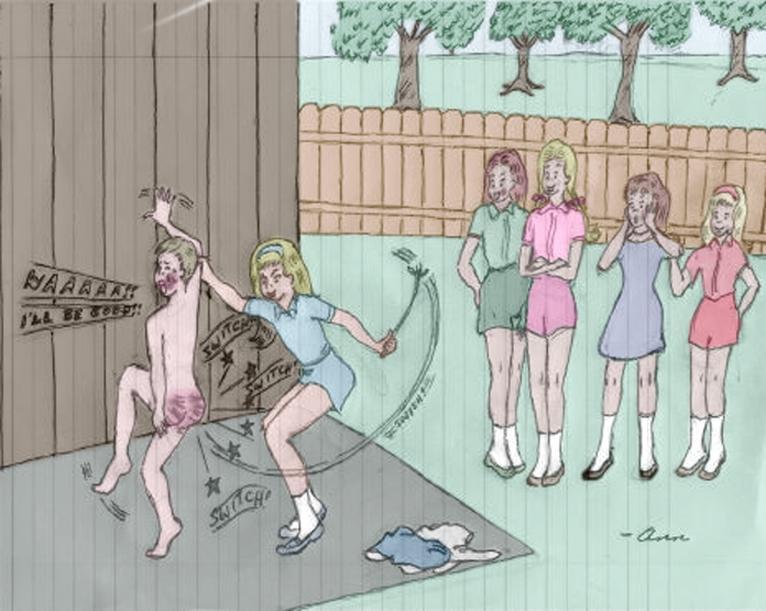 Girls spanking boys