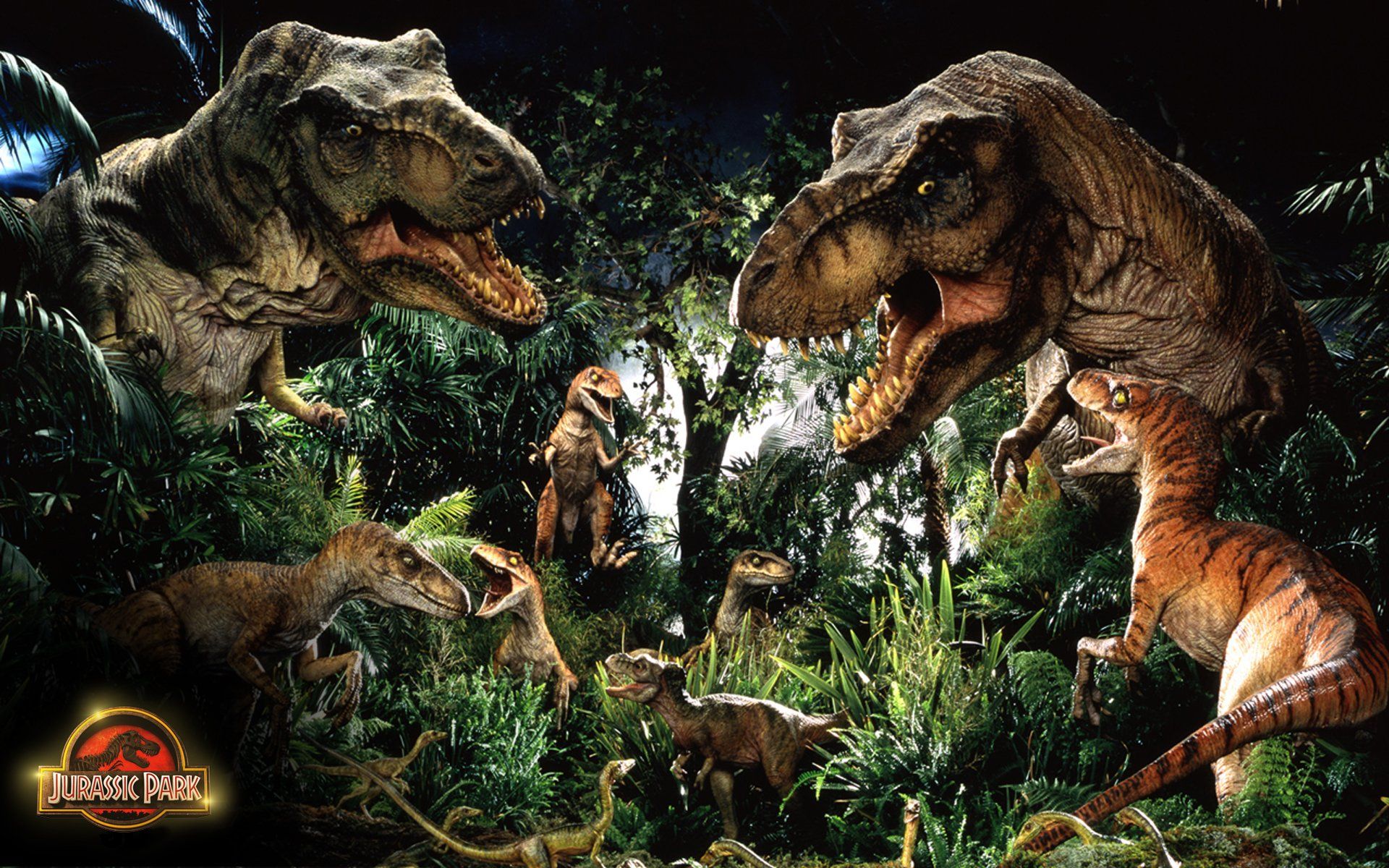 Dinosaurs from jurassic park t rex