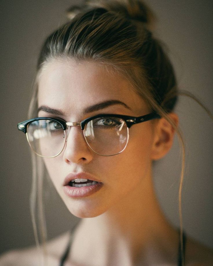 Cute teen girl with glasses