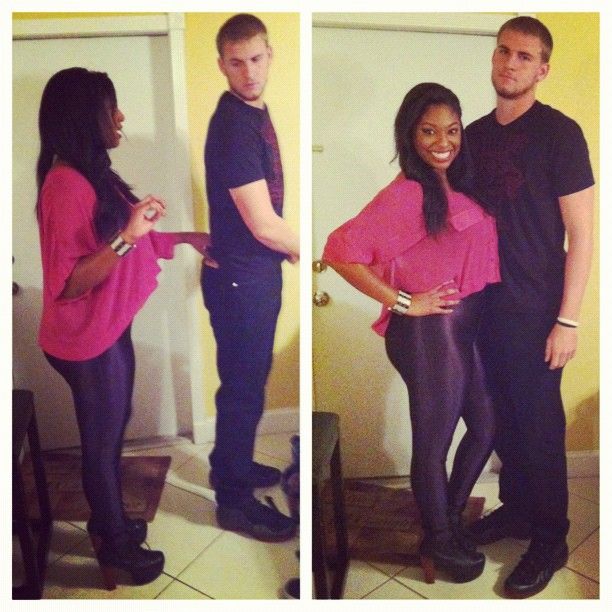 Black couple white girl and boy