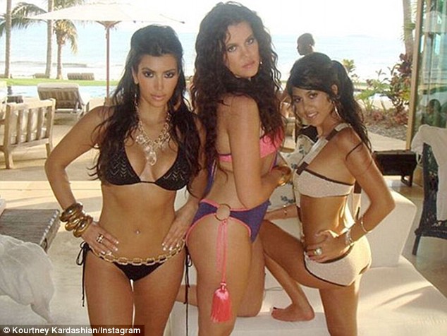Kim khloe kourtney kardashian bikini