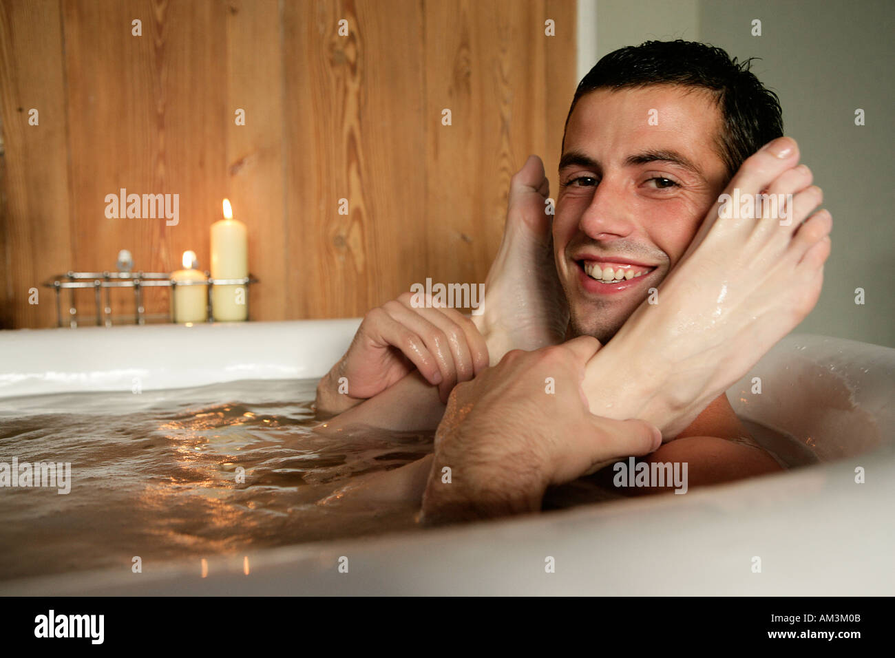 Mature guy with bath