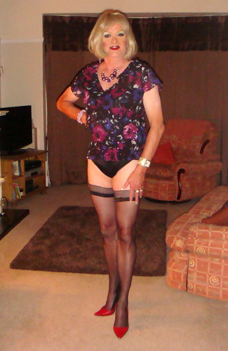 Mature women in stockings and suspenders