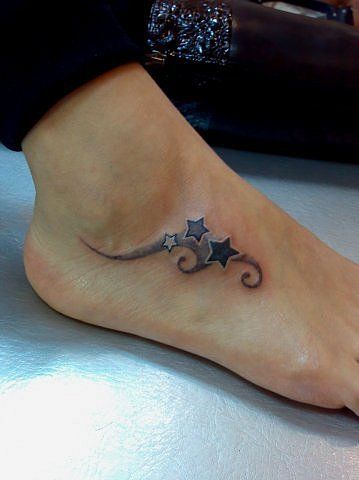 Star tattoo on foot