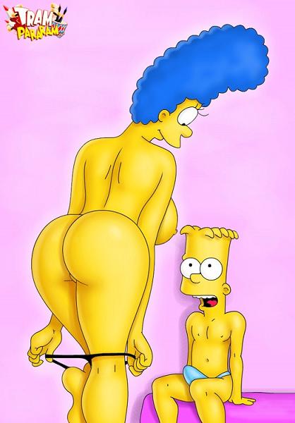 simpson marge tram and pararam Bart