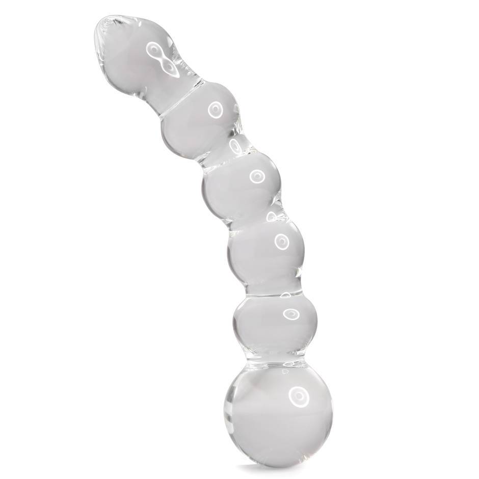 Glass dildo with squirter surprise