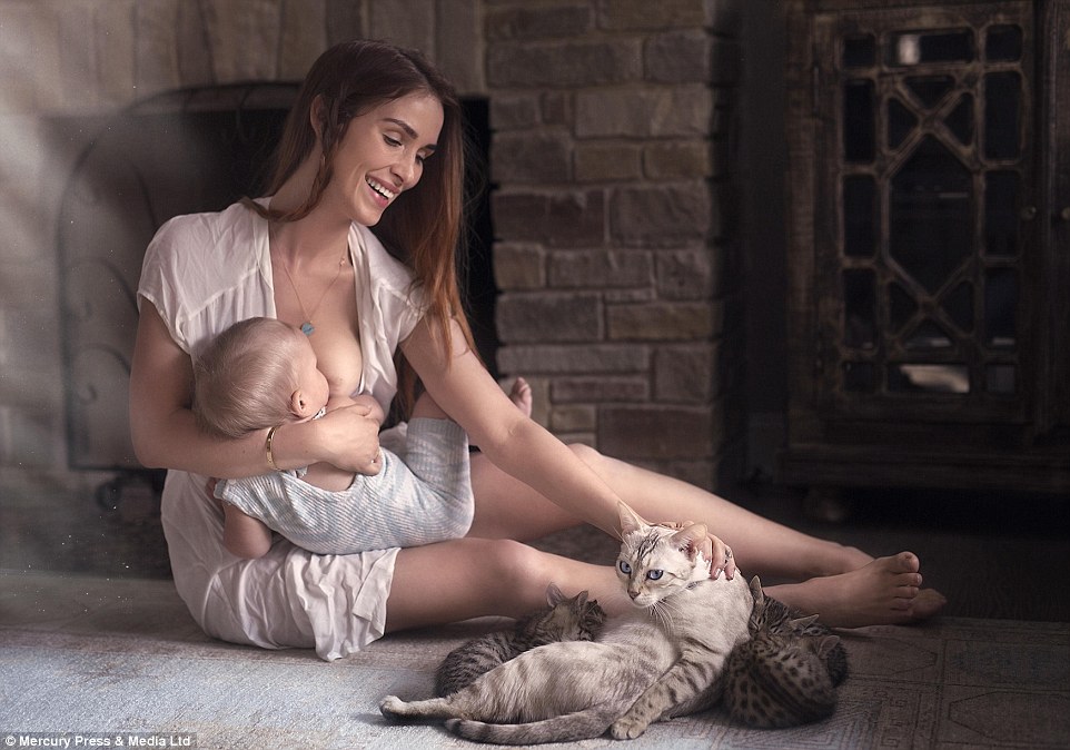 breastfeeding Nude girls