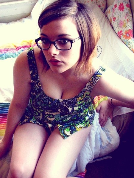 Sexy girl with nerd glasses