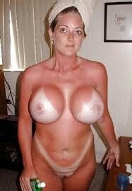 Big boobs milf tan lines nude