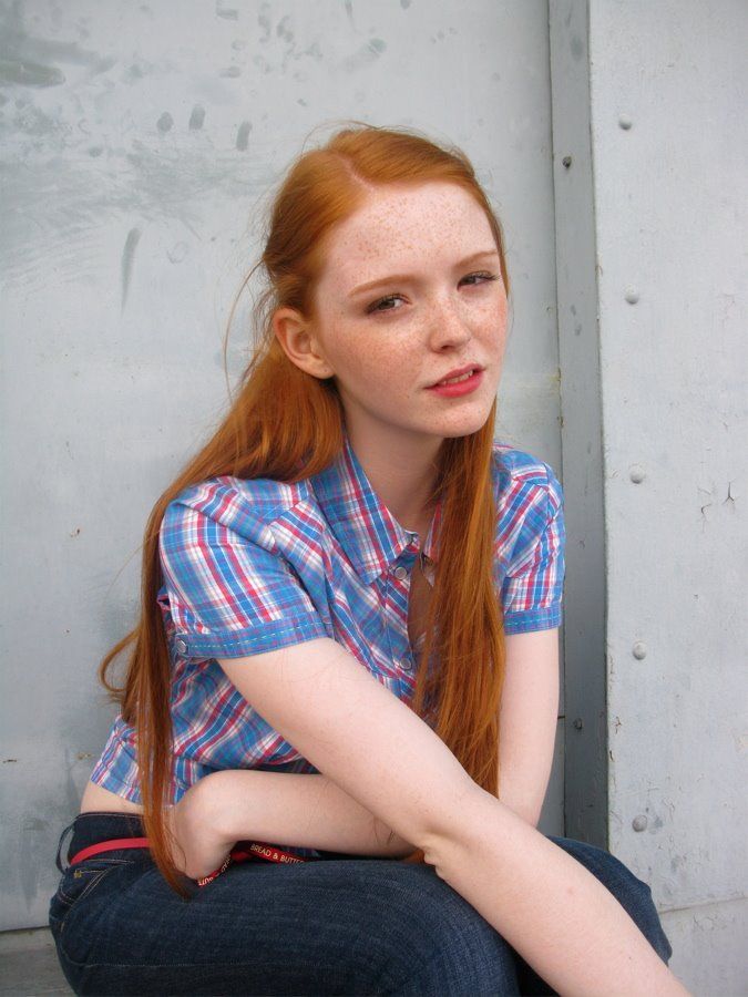 redhead girl with freckles Cute teen