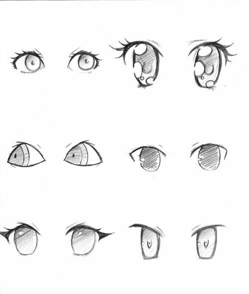 How to draw anime manga eyes