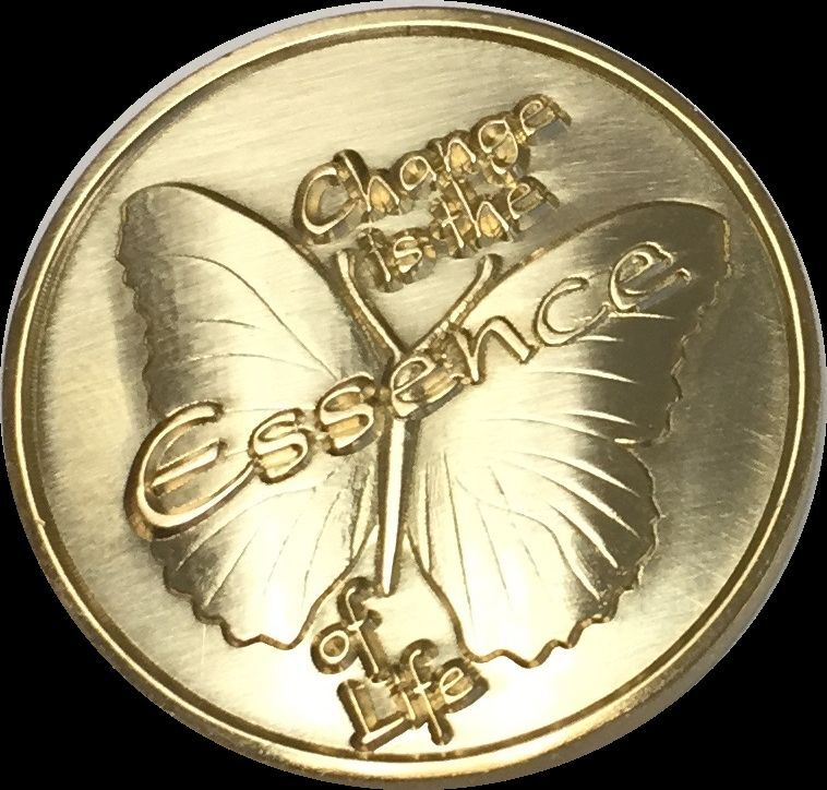 Change is essence of life coin