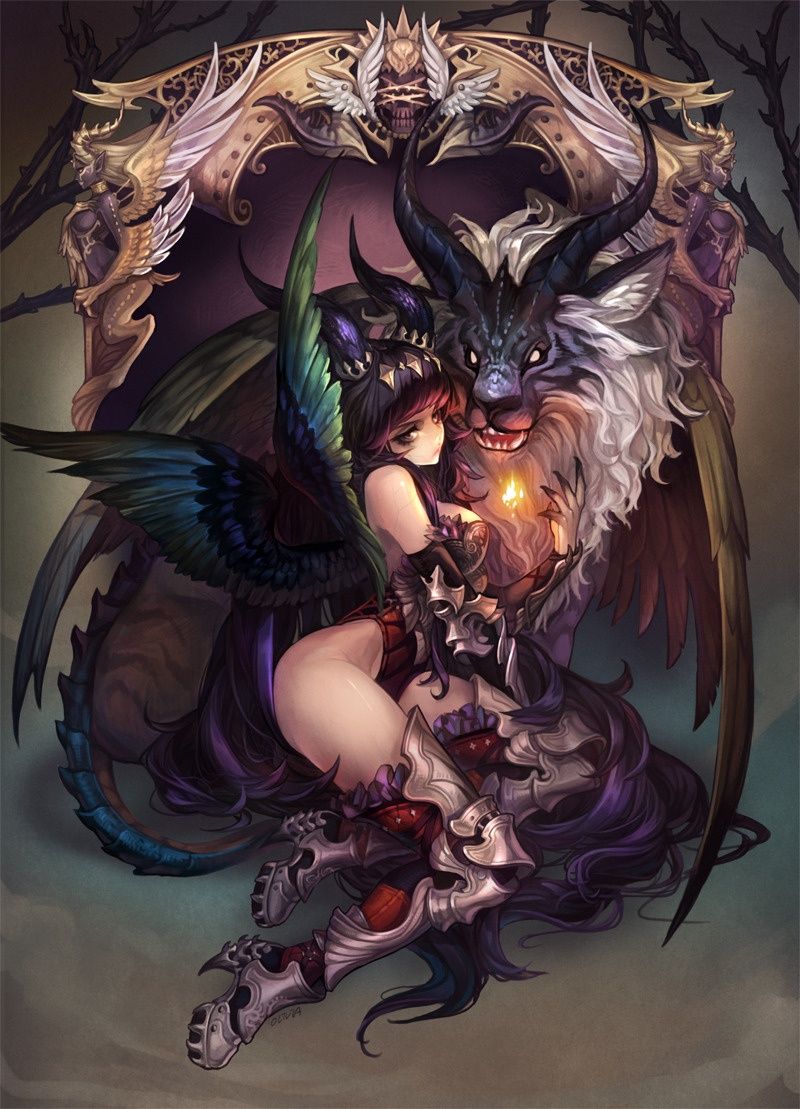 Erotic fantasy art dragons