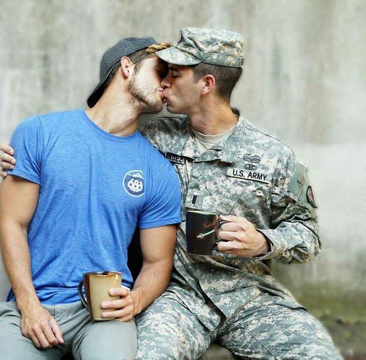 Real gay military men army