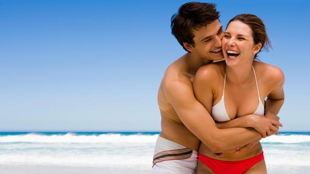 Honeymoon couple nude beach sex