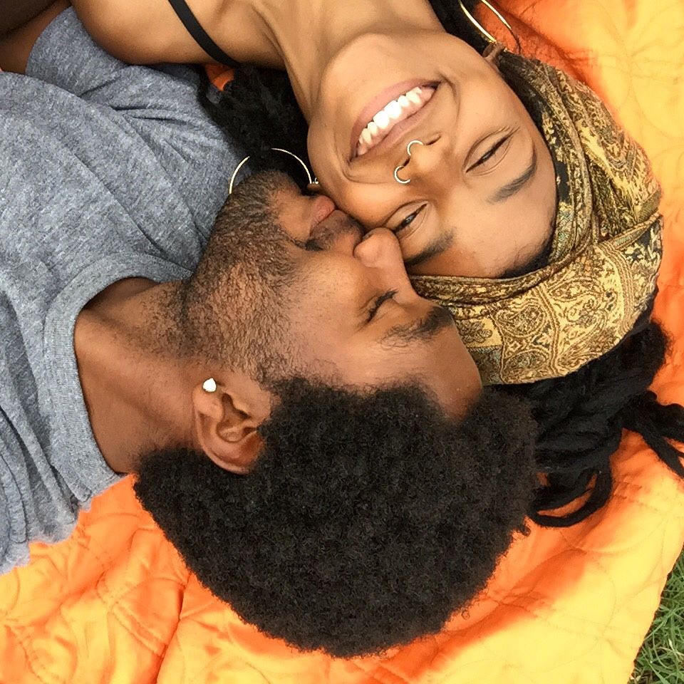 Beautiful black couple love
