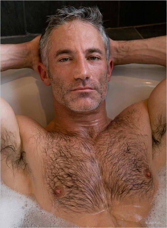 Mature guy with bath