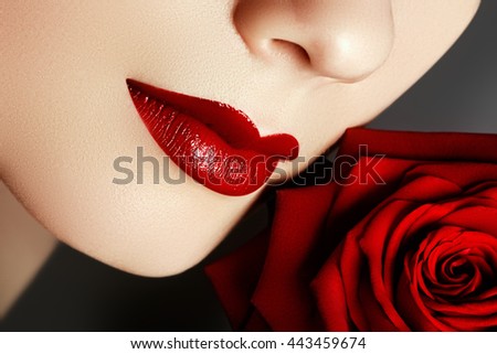 Rose red lips